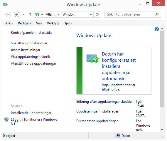 Kommer Inte In På Windows Update